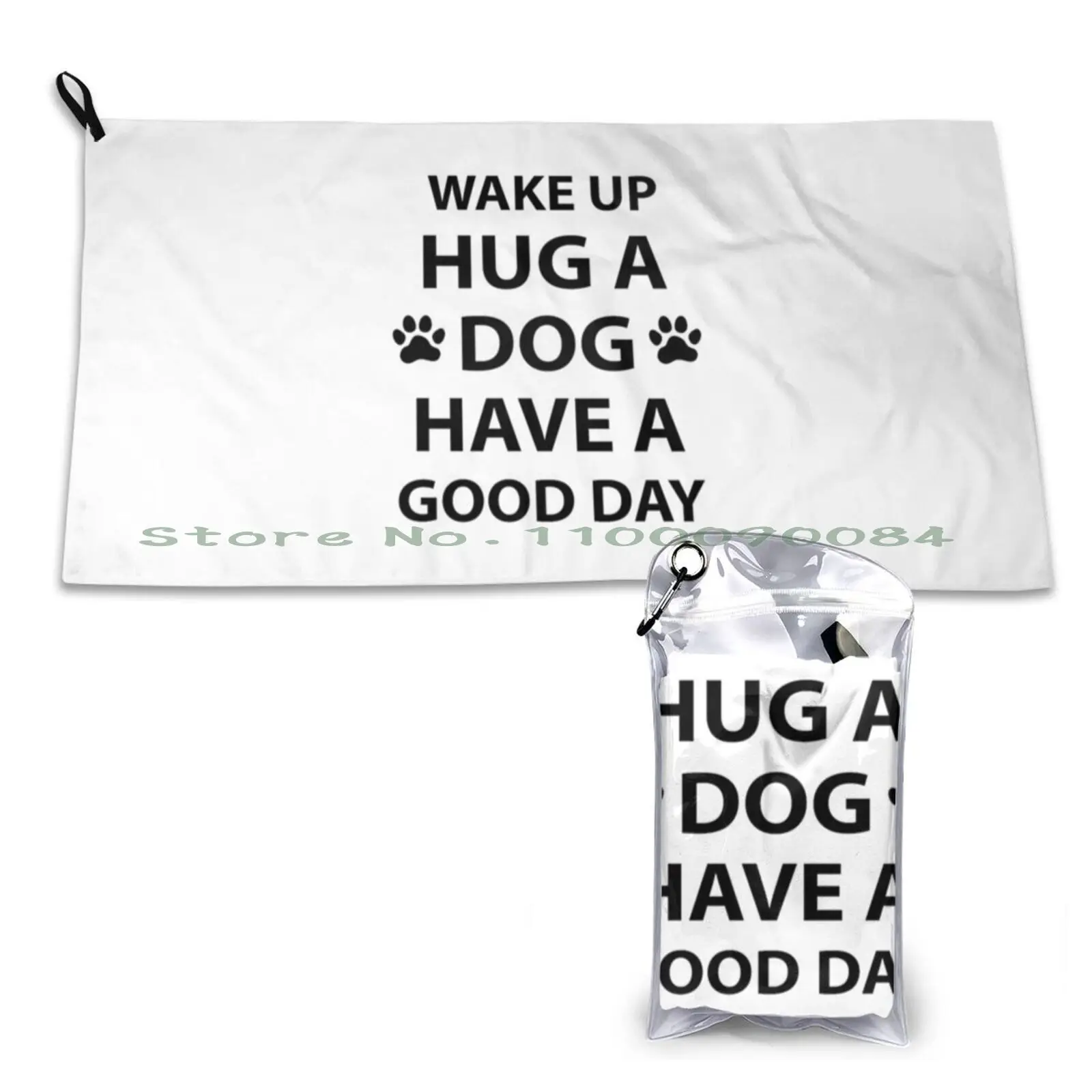 Wake Up Hug A Dog Have A Good Day-Dog Lovers Asciugamano Ad Asciugatura Rapida Palestra Sport Bath Portable Grateful Dead Dancing Bears Colorful Fun