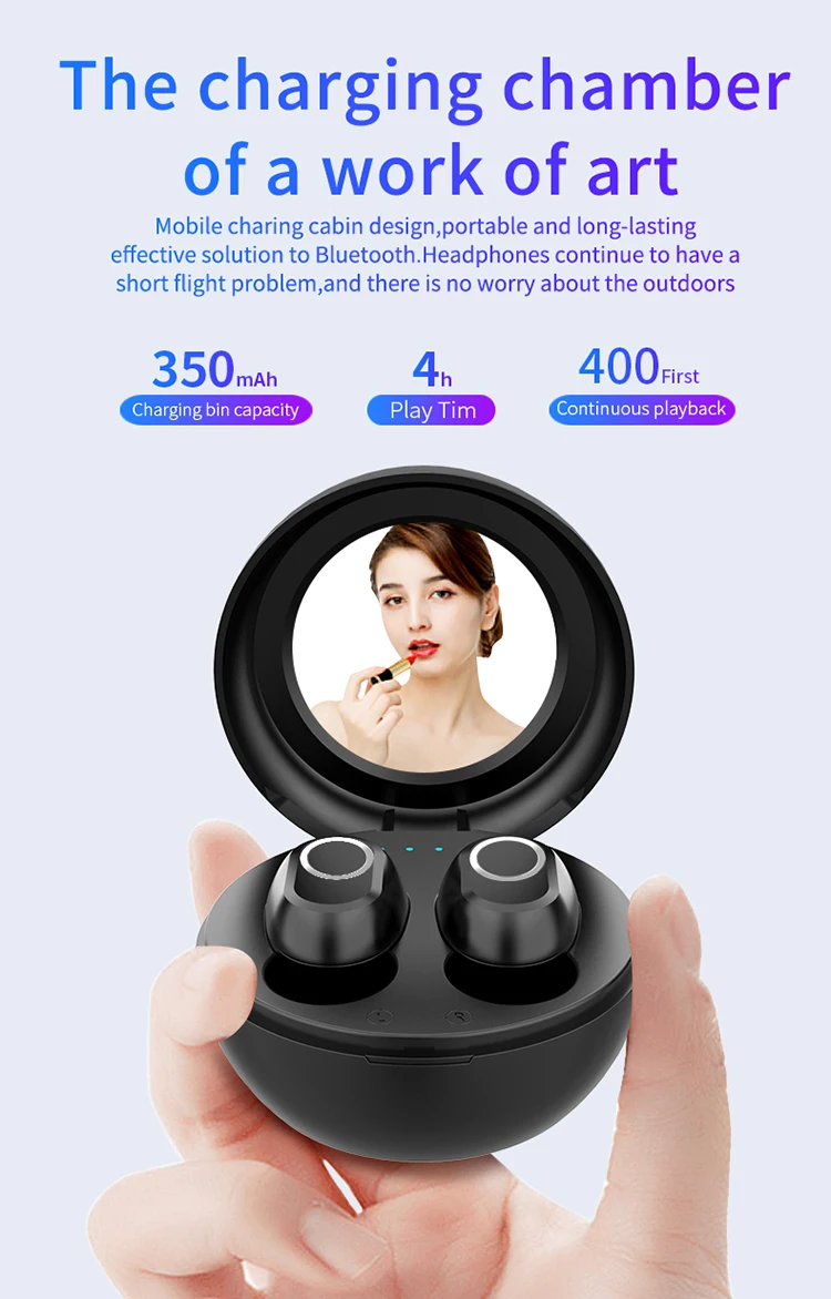 stereo bass TWS Bluetooth Earphone Touch control Wireless Headphones Fone Noise Reduction Earbuds with Microphone for Phones