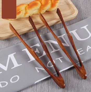 

BBQ 1 PC Wooden Clamp Kitchen Tongs Food Barbecue Tool Salad Bacon Steak Bread Household Kitchen Utensils parrilla barbecue