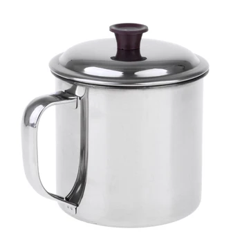 

Metal Drinkwware Stainless Steel Cup for Beer Coffee Tea 12cm with cover Camping Backpacking Traveling Hiking