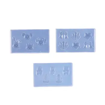 

3 Pcs/set DIY Mini Ear Studs Silicone Mold UV Resin Jewelry Crafts Making Epoxy Molds