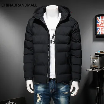 

Men Plus Fat Plus Size Leisure Cotton-padded Jacket Male Fat Man Short Money With Cap Cotton-padded Jacket Young Men