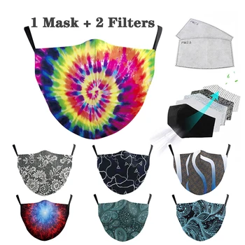 

Adults Cotton Mask Print Face Mask Cute Reusable Masks PM2.5 Washable Facemask Protective Dust-proof Windproof Anti-fog SunMask