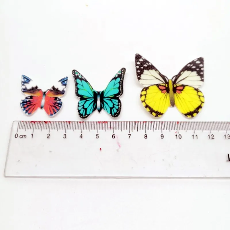 Съедобные бабочки украшения торта Смешанные 3D бабочка клейкая Вафля рисовая