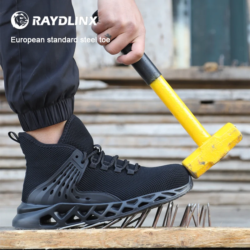RAYDLINX Work Steel Toe Safety Shoes Lightweight Industrial Sneakers Construction Working Shoes for Men Women 