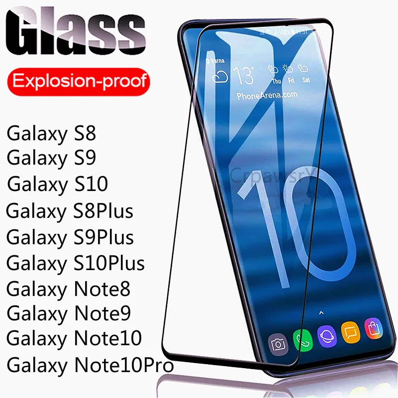 Изогнутое закаленное стекло для Samsung Galaxy S8 S9 S10 Plus Note 9 8 10 Pro защитная пленка экрана