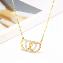  XUANHUA Stainless Steel Jewelry Sets Choker Heart Necklace And Earring Set Chain Woman Vogue 2019 Jewellery Accessories 