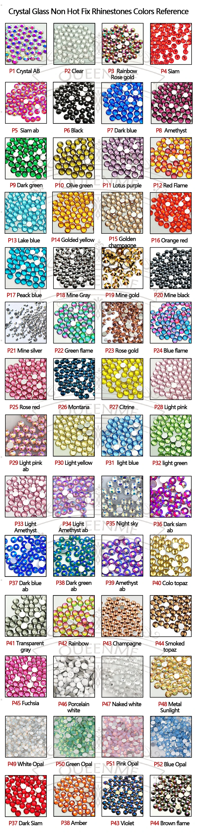 Wholesale 14400pcs Flatback Crystals Nail Rhinestones For Nails 3D Nail Decorations SS3-SS20 Diy Glass Gems Stones AB Bulk