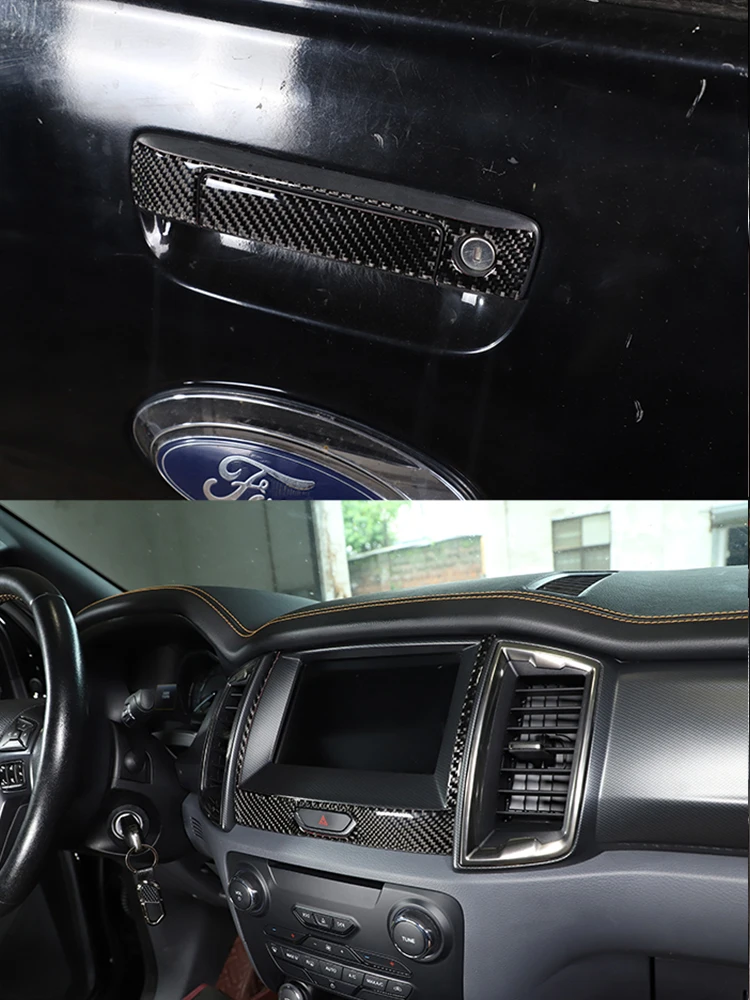 For Ford Ranger Wildtrak 2015-2021 Car Gear Panel Central Control Instrument Decorative Panel Interior Sticker Car Accessories