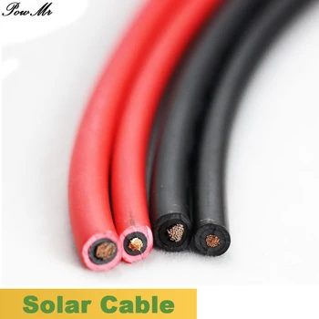 

PowMr 5 Meters Red or Black Solar Connector Cable 4mm2 for Solar Power Cable with TUV UL Approval Tinned annealed Copper