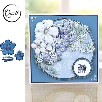 

QWELL Layered Flower Petals Leaf Metal Cutting Dies DIY Scrapbooking Crafts Card Making Paper Embossing Craft New 2019 die cuts