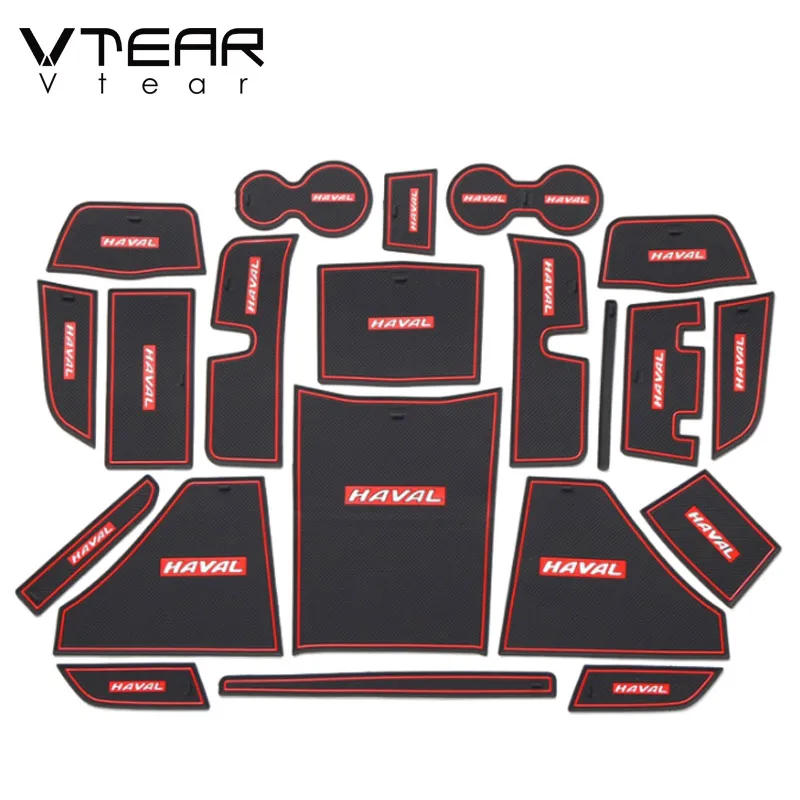 Vtear Car Door Slot Pad Interni Antiscivolo Pvc Portabicchieri Mat Antiscivolo Tappeto Decorazione Accessori Parti Per Haval Jolion 2023