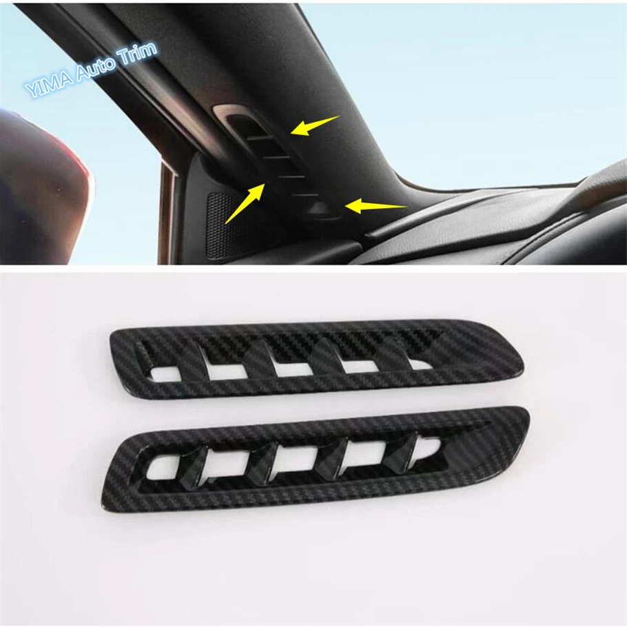 

Lapetus Auto Styling Inner Window Pillar A Air Condition AC Outlet Vent Cover Trim Fit For Mazda 6 2019 2020 / ABS Carbon Fiber