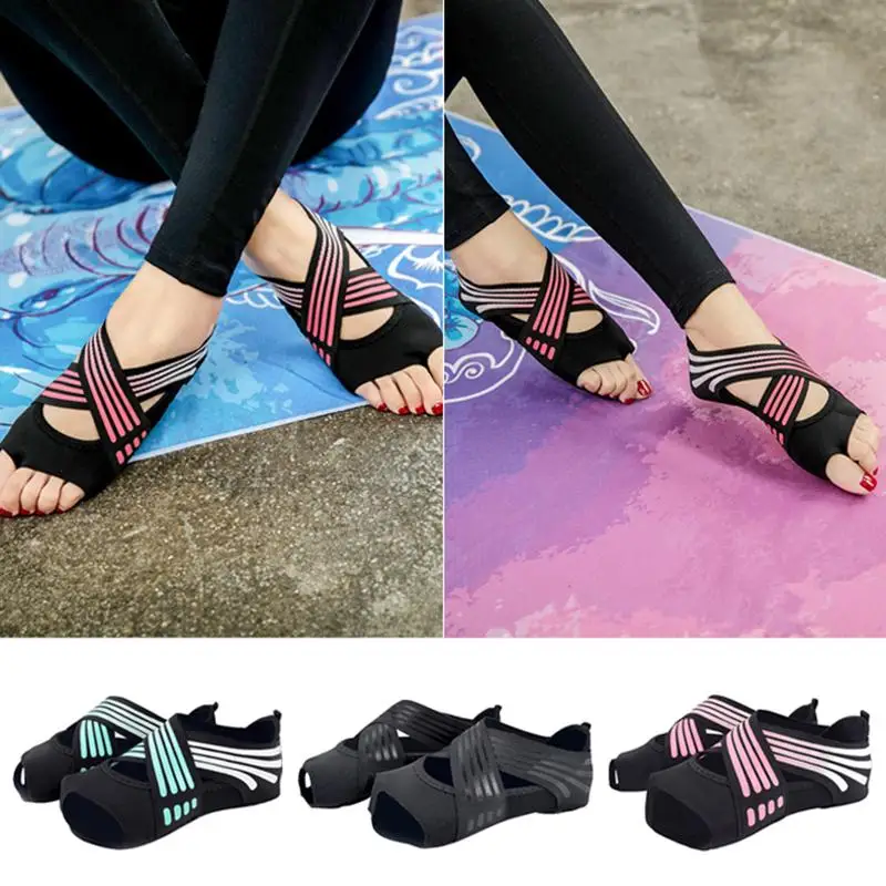 

2019 New Women's Anti-slip Fitness Dance Pilates Socks Professional Indoor Ballet Yoga Shoes Pilates Shoes Breathable