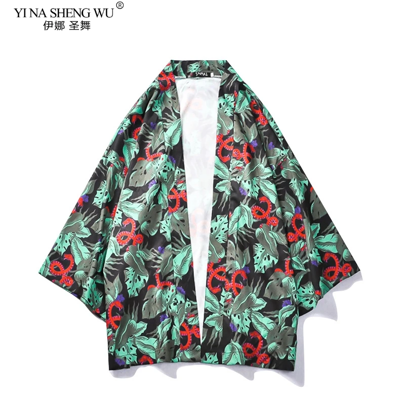 Японское традиционное кимоно Yukata Kimonos кардиган свободное тонкое пальто для