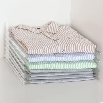 

10 Layer Clothes Storage Board T shirt Fold Clothing Closet Cabinet Organizer Wardrobe Space Saving Folder organizer
