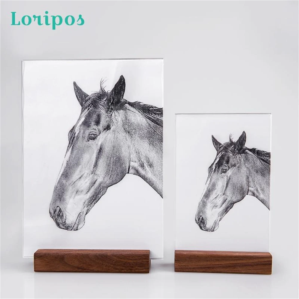 Nordic Desktop Photo Stand Rack Solid Wood Photo Picture Frame Modern Minimalist Creative Poster Display Stand Desk Sign Holder a4 double side metal table poster display stand sign holder signboard advertising pop poster picture frame display rack