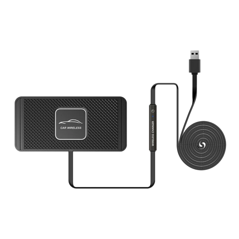 

5/7.5/10W C1 Car Qi Wireless Charger Pad Fast Charging Dock Station Non-Slip Mat