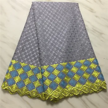 

Gray Swiss Voile Lace In Switzerland High Quality Cotton Lace Trim Latest Swiss Voile Laces With Big Stones For Dresses India PS