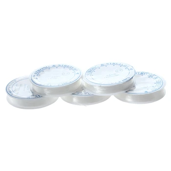 

5X Rolls Transparent Elastic Rubber Thread 0.6mm DIY