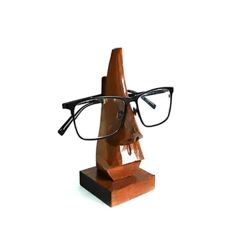 

Handmade Wooden Nose Shaped Spectacle Specs Eyeglass Holder Display Rack [3]