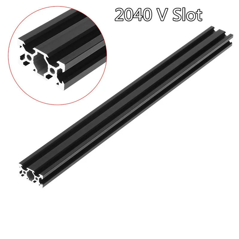 100-1000 мм черный 2040 V-Slot алюминиевый профиль экструзионная рамка для ЧПУ лазерный гравировальный станок инструмент Деревообработка DIY