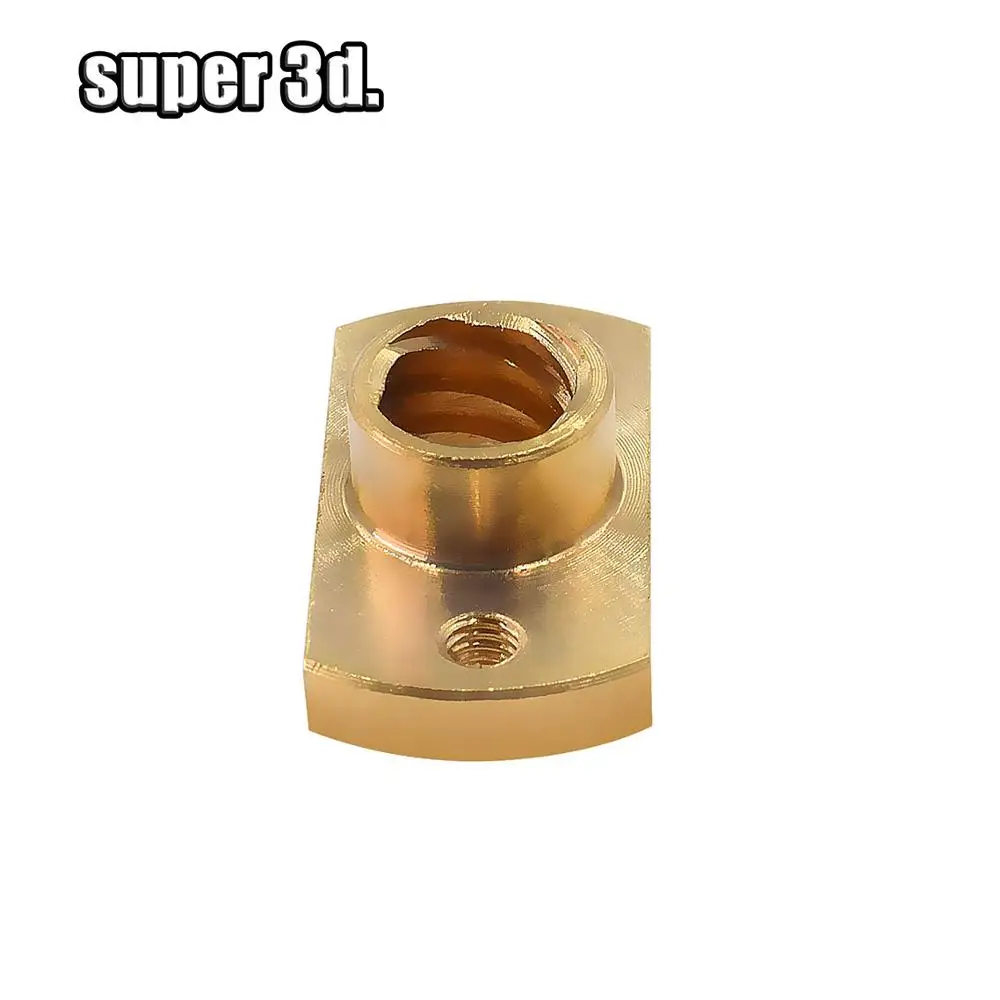 2 개/몫 T8 리드 스크류 너트 피치 2mm 리드 8mm 황동 T8x8mm 플랜지 리드 스크류 너트 CNC 부품 3D 프린터 액세서리