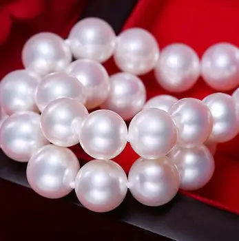 

10-11mm tahitian black green baroque pearl necklace 32inch