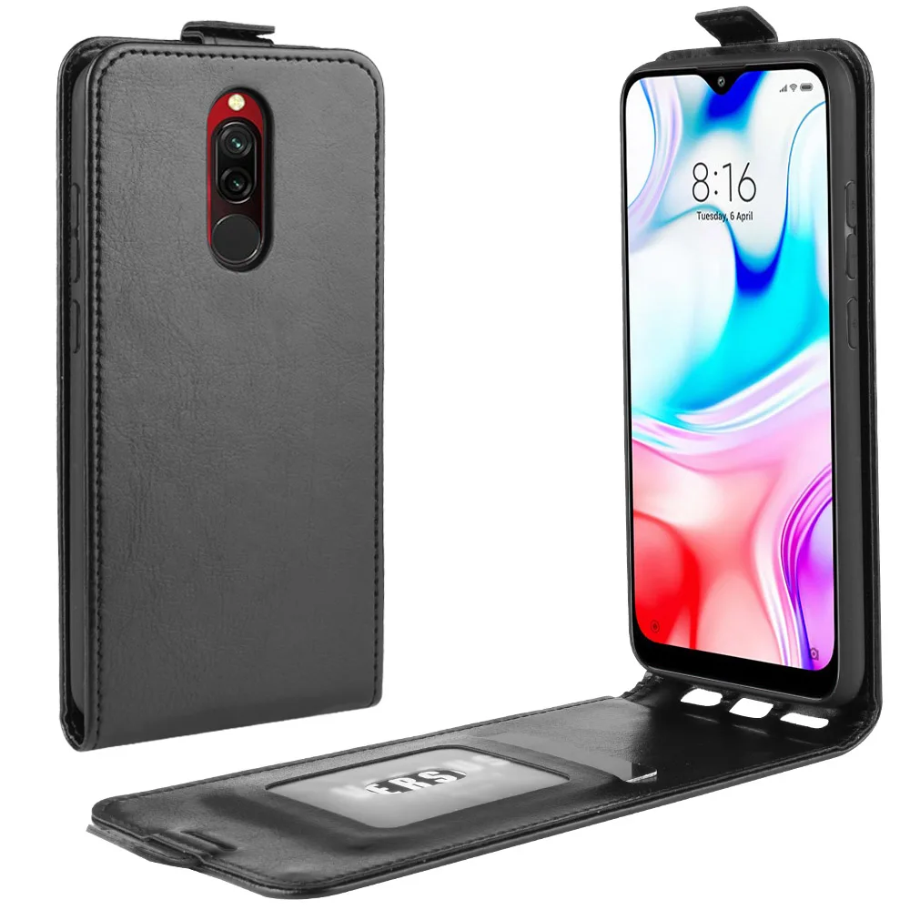 Чехол для Xiaomi Redmi 8 чехол redmi откидной из искусственной кожи вверх и вниз