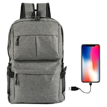 Модный мужской рюкзак, мужской рюкзак из полиэстера для ноутбука, usb зарядка, большая емкость, сумки для компьютера, водонепроницаемые школьные сумки Mochila