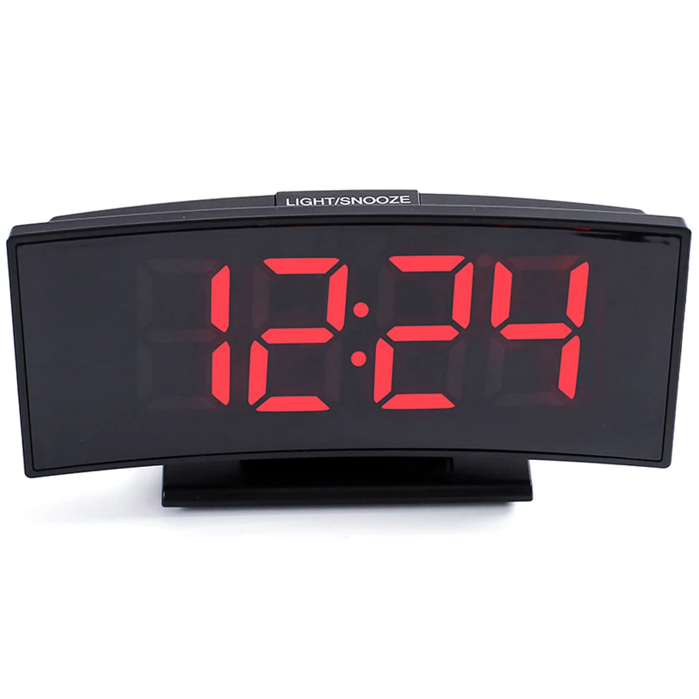

Hot Digital Display led clock Electronic Table Clock Mute LED Mirror Alarm Clock with Date Function and Temperature Function
