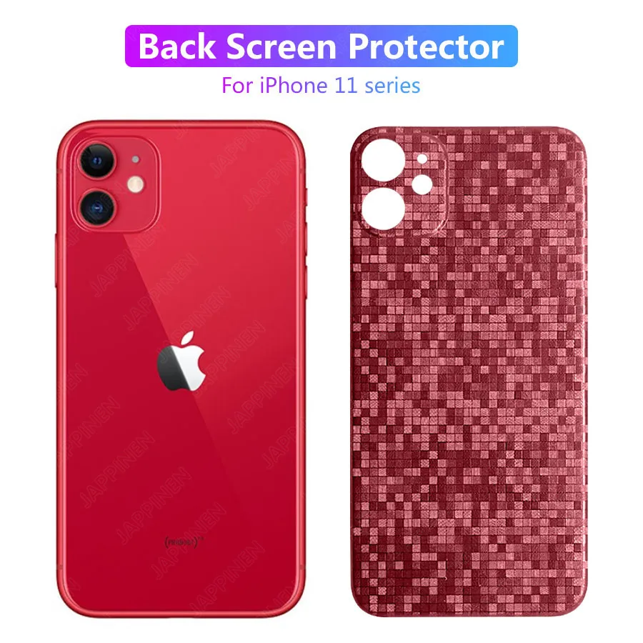 Для iPhone 11 Pro Max кожаный узор задняя Вставка Наклейка 3D полное покрытие протектор