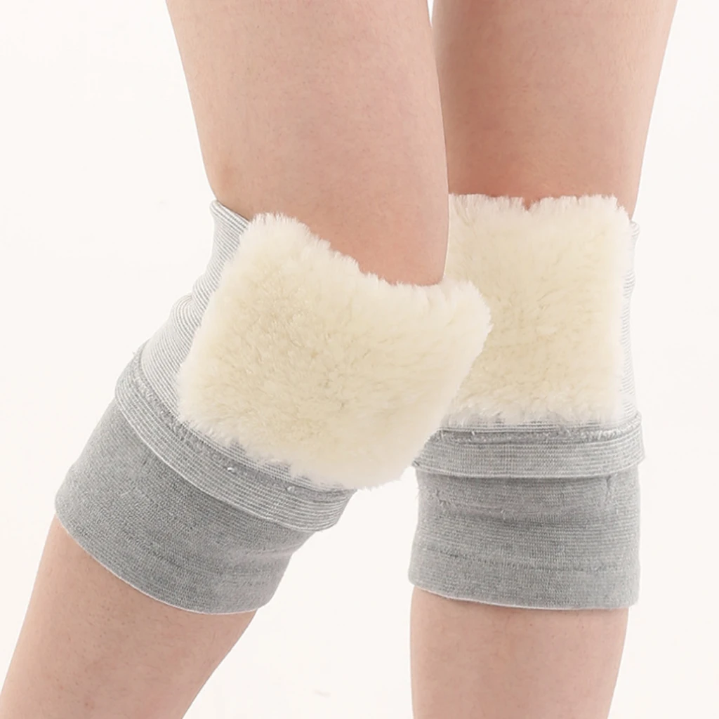 1Pair Wool Warm Knee Wrap Knee Braces Supports for Sports Ski Cycling Winter