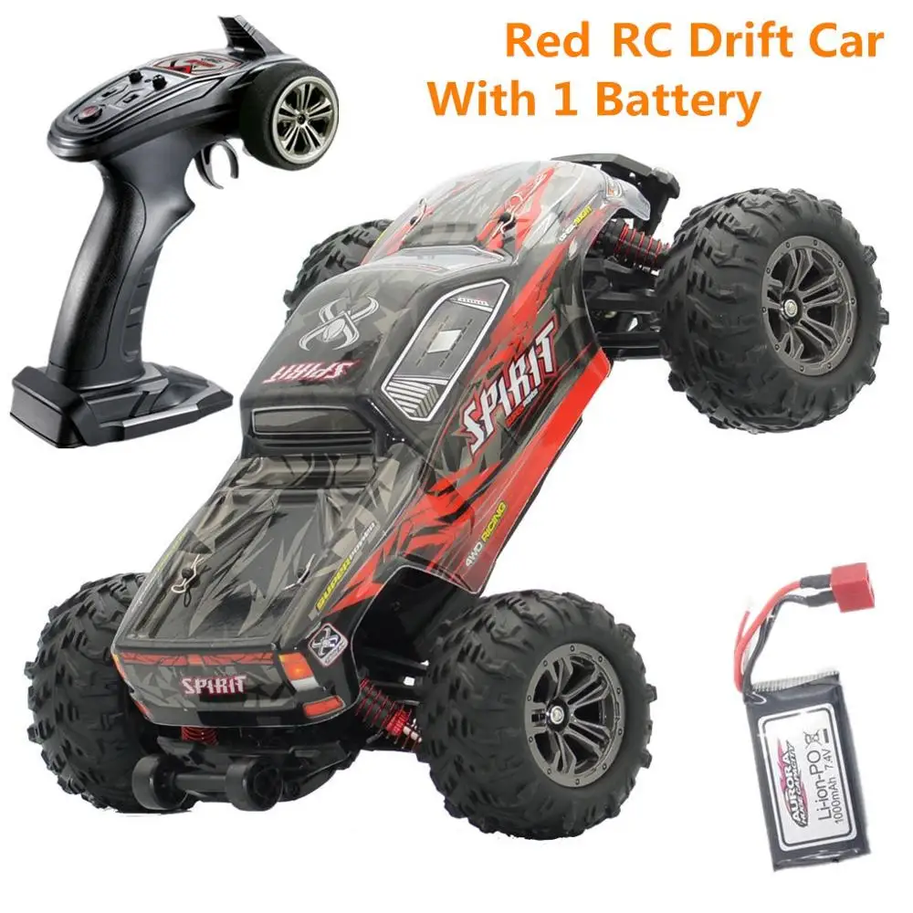 RC Drift бесщеточный автомобильный двигатель бесщеточный ESC 2,4G RC автомобиль 4WD 52 км/ч высокоскоростной Багги монстр грузовик анти-вибрации дрейф гоночная игрушка - Цвет: Red  RC Car 1batter