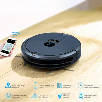 

Lovoski Smart Robot Vacuum Cleaner Home Sweep and Wet Mopping Strong Suction Automatic APP & Remote Control for Home Office