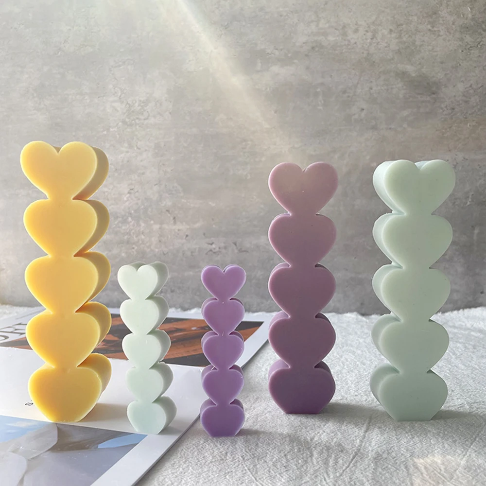 Heart Shaped Candle Making Molds  Silicone Molds Hearts Candle - Candle  Silicone - Aliexpress