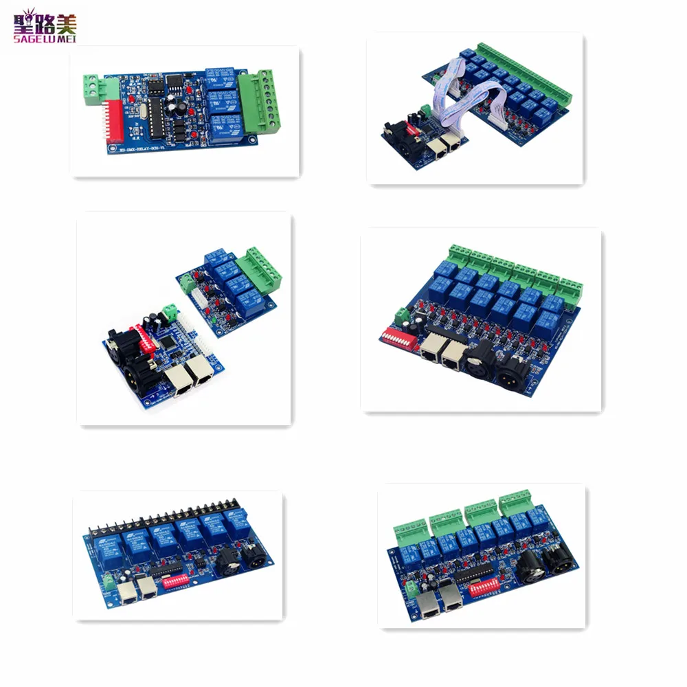 

3CH 4CH 6CH 8CH 12CH 16CH Channel Relay Switch DMX512 Controller Decoder DMX Relay control DC12V 10A 30A For LED Lights