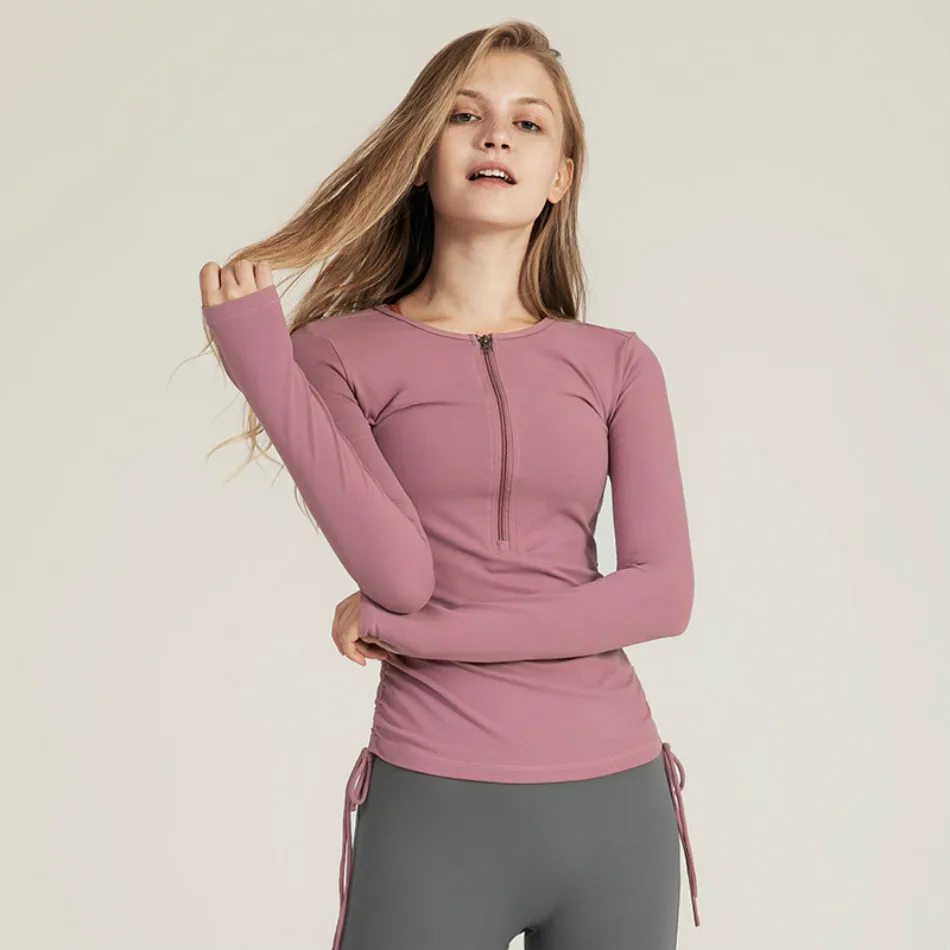 purple Топ GUTASHYE lulu с длинным рукавом, укороченный топ Spor, футболка, топ для йоги, укороченный топ, женские топы для спортзала, йоги, женская футболка, спортивная одежда для фитнеса - Цвет: purple