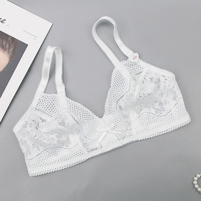 Ultra Thin Summer Wireless Bras for Women Lace Unlined Bralette