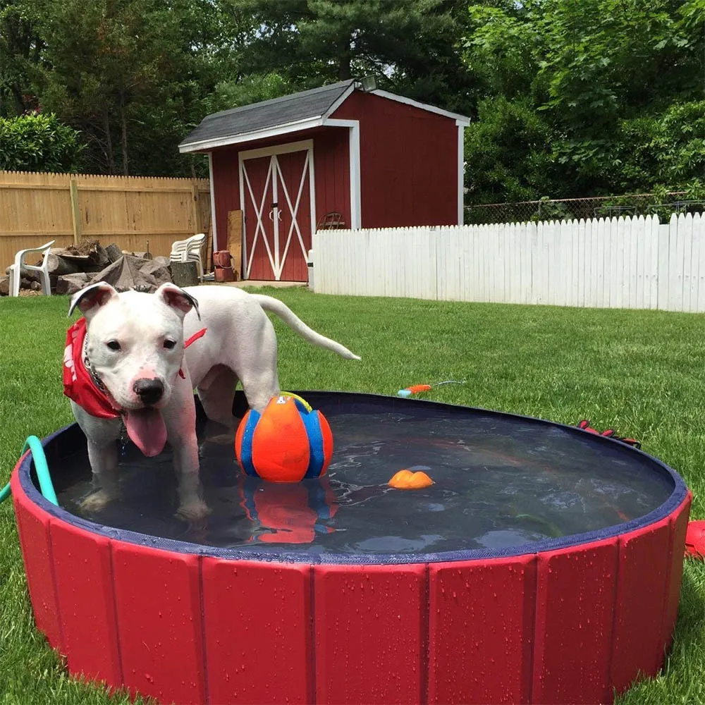 

Dropshippig PVC Foldable Pet Dog Cat Swimming Pool PVC Washing Pond Dog Tub Bed Large Small Dog Swimming Summer Pool Red / Blue