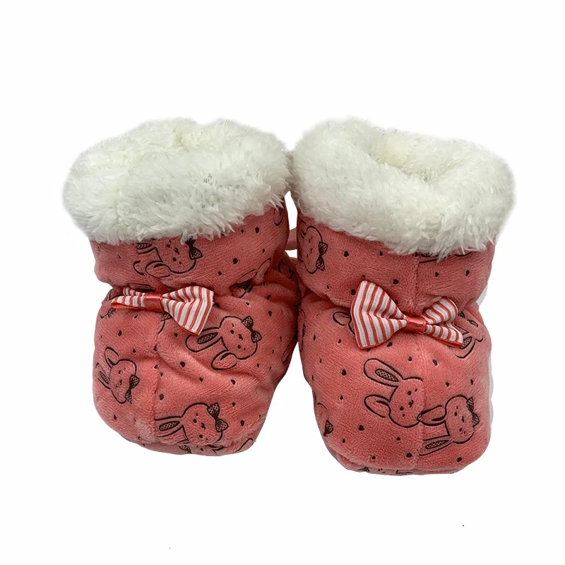 

Baby Girls Shoes Winter First Walker Baby Girl Socks Plush Cartoon Rabbit Anti-Slip Socks Toddler Moccasins Newborn Shoes Boy