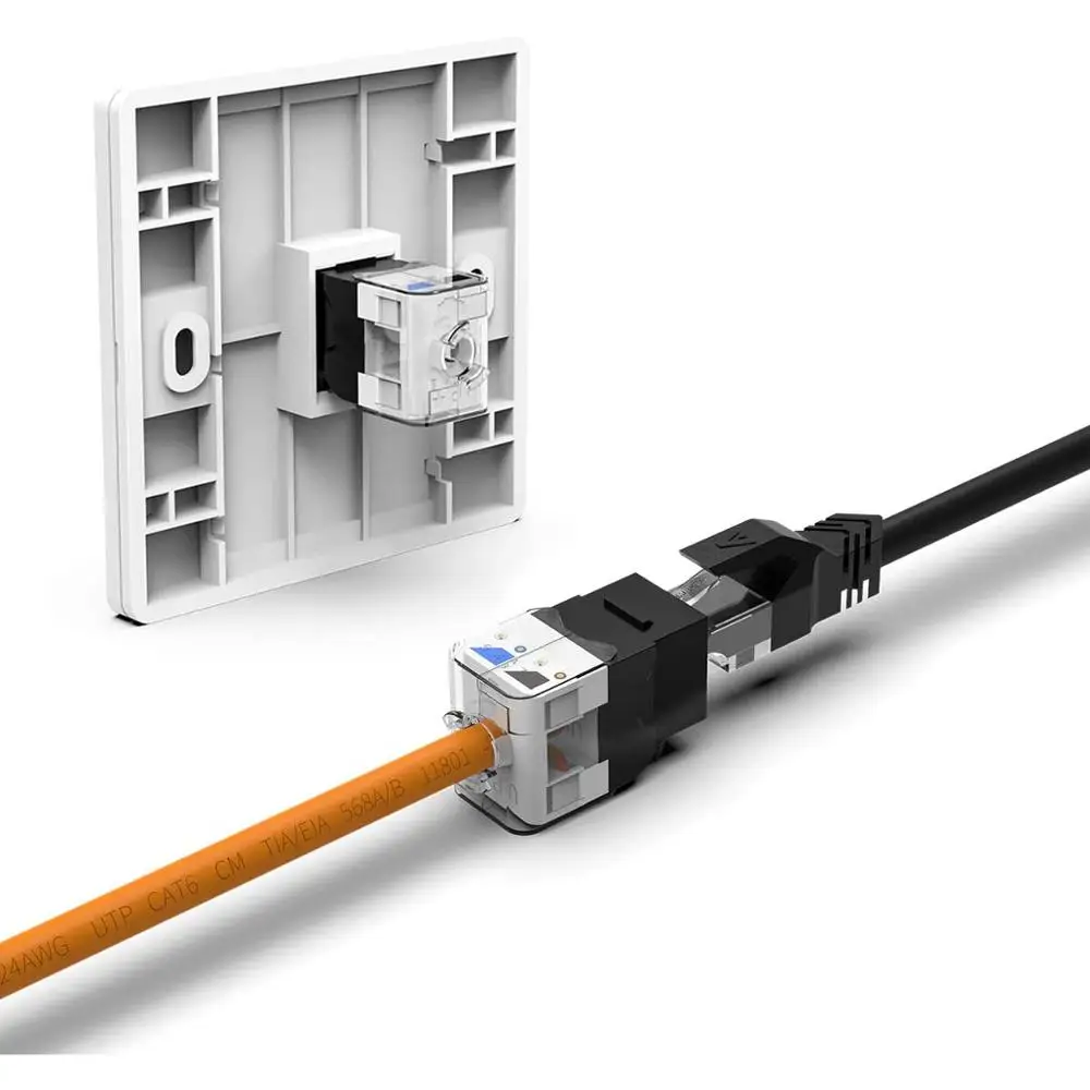 10 шт. в упаковке разъем Keystone CAT5e инструмент RJ45 UTP Jack не требует отверстий модульный