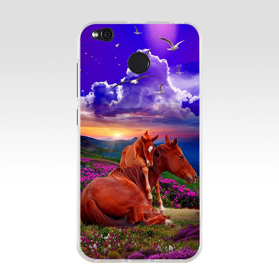 289SD  horse Soft Silicone Tpu Cover phone Case for xiaomi redmi 4A 4X note 4 4x mi A1 A2 lite 