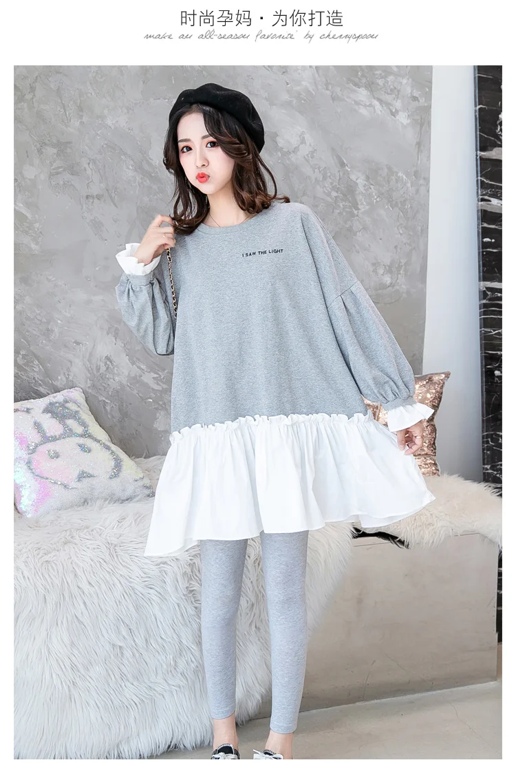 HAYBLST Брендовое женское платье Новинка Весна плюс размер 2XL элегантное Kawaii Vestidos свободное с длинным рукавом корейский Стиль Лоскутная Одежда