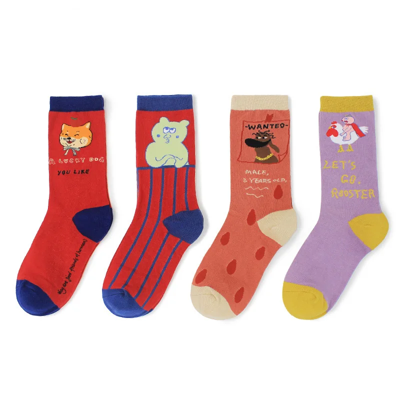 

Creative High Quality Fashion Harajuku Kawaii Happy Socks Animal Print Funny Socks Cute Sock