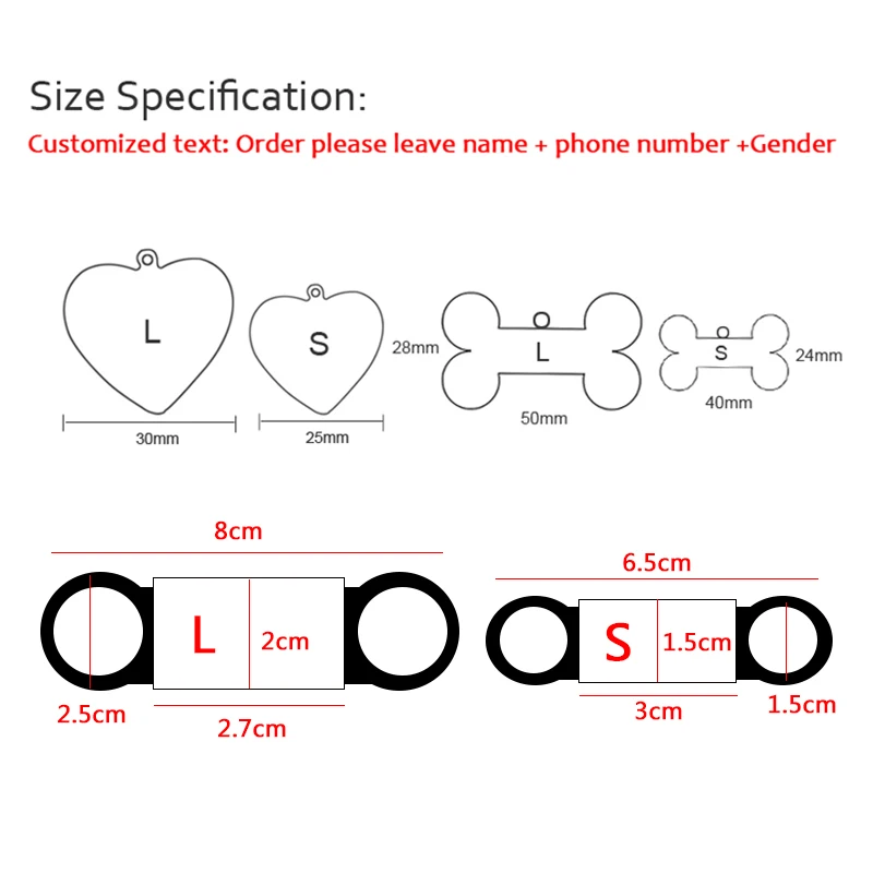 Идентификационные бирки для домашних животных из нержавеющей стали, персонализированные бирки для маленьких собак, кошек, выгравированные на заказ таблички для собак, не шумящие ошейники, аксессуары