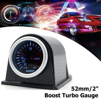 

Universal 2Inch 52mm LED Smoke Face Car Auto Bar Turbo Boost Gauge Meter with Sensor and Holder Cup Smoke Lens
