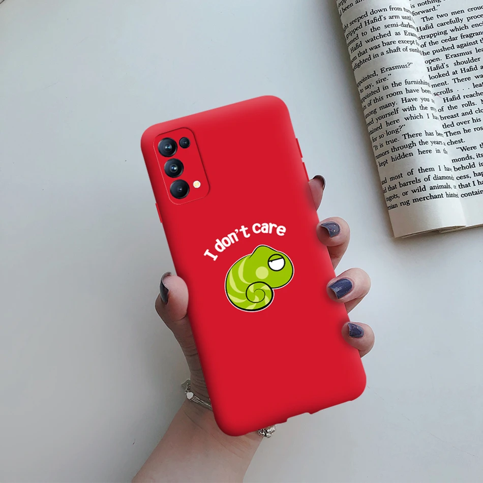 cases for oppo back Case For Oppo Find X3 Lite CPH2145 6.43'' Cute Cat Cactus Avocado Candy Painted Slim Silicone Phone Case For Find X3 Lite cover cases for oppo black Cases For OPPO