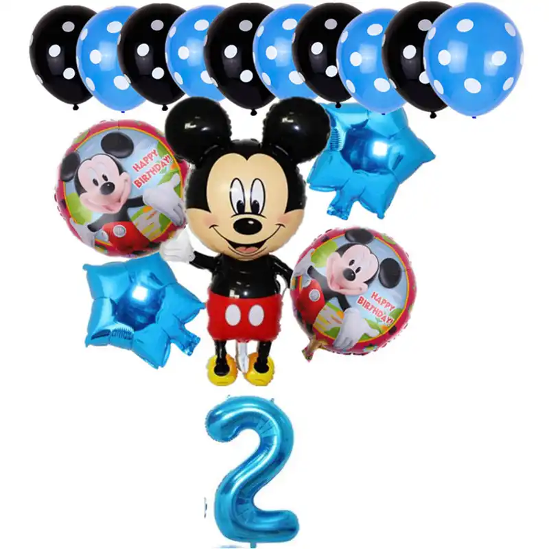 16 шт. большой Микки Минни Маус набор воздушных шаров мультфильм Фольга Воздушный шар для вечеринки на день рождения Дети 30 дюймов номер украшения Классические игрушки подарок