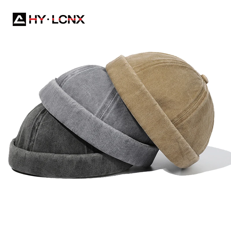 Men Women Melon Cap Skullcap Sailor Cap Brimless Vintage Streetwear Adjustable Cotton Hip Hop Brimless Beanies Baseball Cap Hats skully winter hats